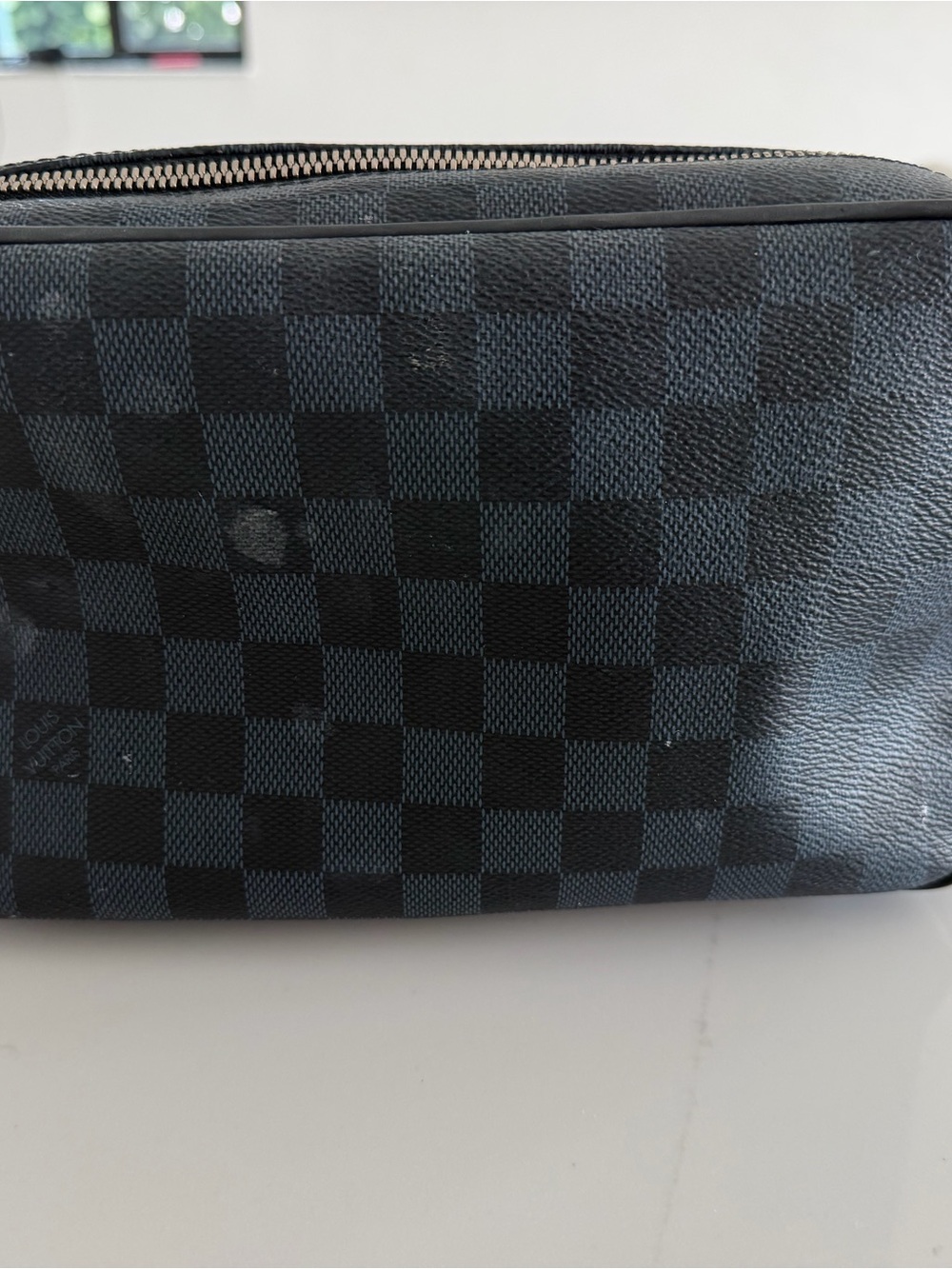Louis Vuitton Black and Dark Gray Damier Wash Pouch